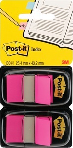 3m, 3M Page Marker Post-it Index 680-BP2 Pink, 2, POST-IT Index 2er Set 25,4x43,2mm 680-BP2 neon pink 2x50 Stück