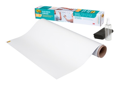 POST-IT, POST-IT Flex Write Surface Folie FWS3X2 weiss 60x90cm, 3M Post-it Flex Write Surface Folie, weiss, 60cm x 90cm, FWS3X2