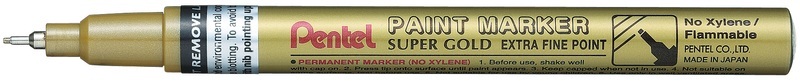 undefined, Pentel MFP10-X Gold Leuchtmarker 1 Stück, Pentel Paint Marker, 0,7mm, gold, MFP10-X