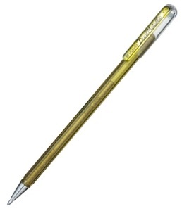 Pentel, PENTEL Roller Hybrid Dual Metallic K110-DXX gold 1.0mm, Pentel Hybrid Dual Metallic, 1.0mm, gold, Tintenroller, K110-DXX