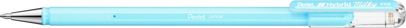 Pentel, PENTEL Roller Hybrid Metal 0.8mm K108-PS pastell hellblau, Pentel Roller Hybrid Metal, 0.8mm, pastell hellblau, K108-PS