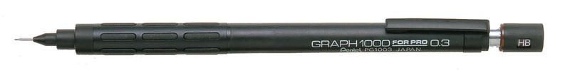 Pentel, PENTEL Druckbleistift Graph 0,3mm PG1003-E schwarz, Pentel Graph, 0,3mm, schwarz, Druckbleistift, PG1003-E