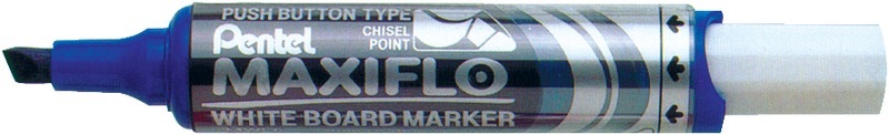 Pentel, PENTEL Whiteb. Marker MAXIFLO 2/6mm MWL6-CO blau, Pentel Maxiflo, 2/6mm, blau, Whiteboardmarker, kantige Spitze, MWL6-CO
