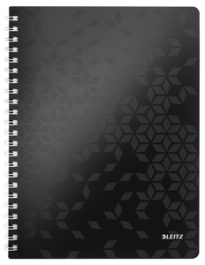 Leitz, LEITZ Collegeblock WOW PP A4 4638-00-95 schwarz kariert, Leitz Collegeblock, WOW PP, A4, schwarz, kariert, 4638-00-95