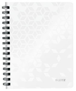 Leitz, LEITZ Collegeblock WOW PP A5 4641-00-01 weiss kariert, Leitz Collegeblock, WOW PP, A5, weiss, kariert, 4641-00-01