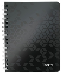 Leitz, LEITZ Collegeblock WOW PP A5 4641-00-95 schwarz kariert, Leitz Collegeblock, WOW PP, A5, schwarz, kariert, 4641-00-95
