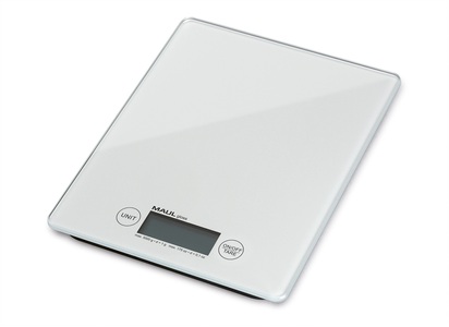 Maul, Maul Briefwaage Wägebereich (max.) 5000 g Ablesbarkeit 1 g batteriebetrieben Weiß, Maul Briefwaage, MAULgloss mit Batterie, 5000g, 1666002