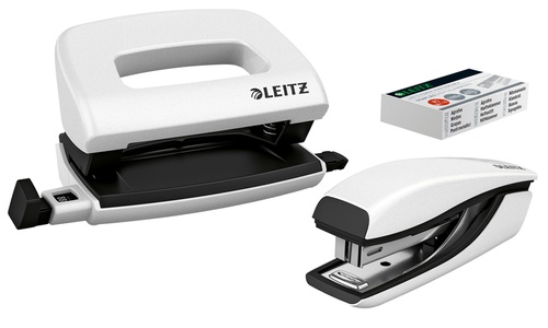 undefined, Leitz NeXXt 55612001 stapler Pearl,White, Leitz Locher/Hefter NeXXt, perlweiss, Set, 5561-20-01