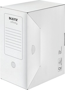 undefined, Leitz 60920000 Archivbox u. Archivorganisation, Leitz Archivschachtel Infinity, weiss, 330mm x 150mm x 255mm, 6092-00-00