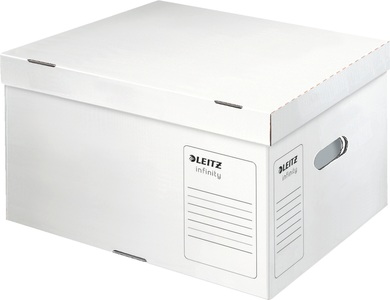 undefined, Leitz 61040000 Box & Organizer zur Aktenaufbewahrung, Leitz Archiv-Container Infinity, Gr.L, weiss, 420mm x 350mm x 265mm, 6104-00-00