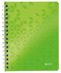 Leitz, LEITZ Spiralbuch WOW PP A5 4639-00-54 grün 80 Blatt, LEITZ Spiralbuch WOW PP A5 4639-00-54 grün 80 Blatt