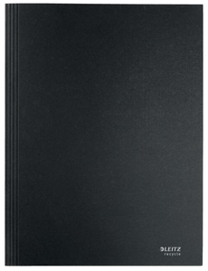 Leitz, Leitz® Jurismappe Recycle, Format A4, für bis zu 250 Blatt, 3 Einschlagklappen, CO2-neutral, 100 % recycelbar, Blauer Engel, Recyclingkarton, schwarz, Leitz Jurismappe Recycle, A4, schwarz, Karton, 3906-00-95