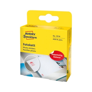 Avery Zweckform, AVERY ZWECKFORM Klebepunkte photo 12x12mm 3516 im Spender, perm. 400 S, Avery Zweckform Klebepunkte photo, 12mm x 12mm, im Spender, permanent, 3516