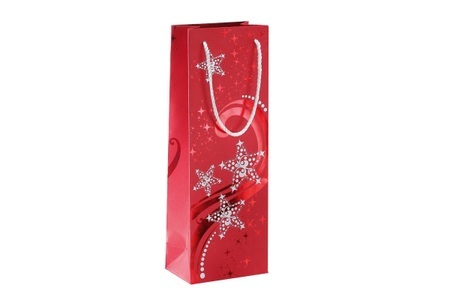 undefined, Sigel GT109 Papiertüte Rot, Silber, SIGEL Geschenktasche Wave GT109 125x360x85mm 3 Stk.