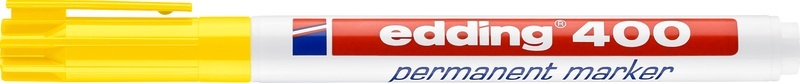edding, EDDING Permanent Marker 400, Filzstift, Edding 400, Permanent Marker, 1mm, gelb, 400-5