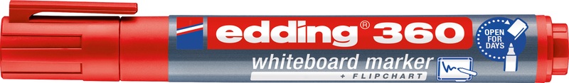 edding, Edding Whiteboardmarker edding 360 whiteboard marker Rot 4-360002, Edding 360, Boardmarker, 1.5-3mm, rot, 360-2