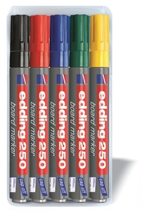 undefined, EDDING Boardmarker 250 250-E5 5 Farben, Etui, Edding 250, Boardmarker, Etui, 250-E5, (5 Farben)