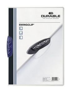 undefined, Durable Swingclip Präsentations-Mappe Dunkelblau Polypropylen (PP), DURABLE Klemmhefter SWINGCLIP 2260/07 für 30 Blatt A4 dunkelblau