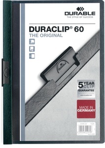 undefined, Durable DuraClip Original 60 A4 Dark Green Präsentations-Mappe Grün PVC, Durable Klemmhefter DURACLIP 60, A4, petrol, 220932