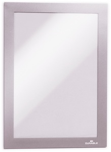 Durable, Durable 4871-23 DURAFRAME A5 - 4871 Info-Rahmen, selbstklebend DIN A5 Silber (B x H) 174 mm x 236 mm 2 St., DURABLE wandmontierbarer magnetischer Inforahmen DURAFRAME Selbstklebend DIN A5 210 x 148 mm Silber 487123 2 Stück