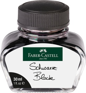 undefined, Tintenglas Schwarz 30 ml, Faber-Castell Tintenglas, schwarz, 149854, (30ml)