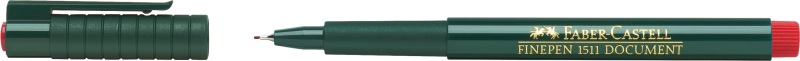 Faber-Castell, FABER-CASTELL Faserschr. FINEPEN 1511 0.4mm 151121 rot