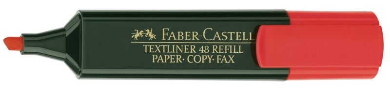 Faber-Castell, FABER-CASTELL TEXTLINER 48 1-5mm 154821 rot
