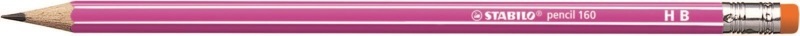 Stabilo, STABILO Bleistift 160 mit Gummi HB 2160/01HB pink