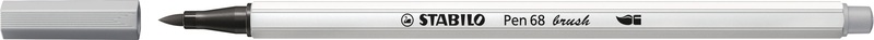 Stabilo International (Nonbook), STABILO Pen 68 brush mittelgrau, Stabilo Pen 68, hellgrau, Fasermaler, 568/95