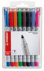undefined, STABILO OHP Pen non-perm. 1mm 853/8 8er Etui, Stabilo OHP Pen, non-permanent M, 1mm, Folienschreiber, 853/8, (8er Etui)