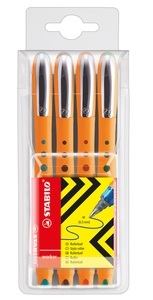 undefined, STABILO Worker+ Rollerballstift 0.5mm 4er Set, Stabilo worker, Tintenroller, 0,5mm, 2018/4, (4 Farben)
