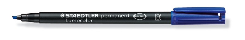 Staedtler, Staedtler Folienstift Lumocolor 314 B, Staedtler Lumocolor, permanent, Universalstift, 1/2,5mm, B, blau, 314-3