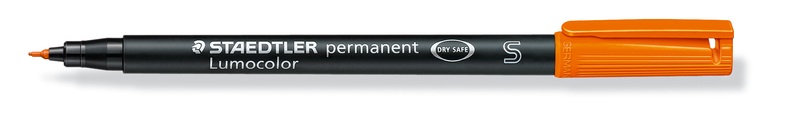 Staedtler, Staedtler Folienstift Lumocolor 313 S, Staedtler Lumocolor, permanent, Universalstift, S, 0,4mm, orange, 313-4
