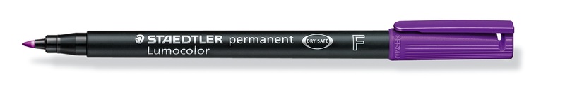 Staedtler, Staedtler Folienstift Lumocolor 318 F, Staedtler Lumocolor, permanent, Universalstift, 0,6mm, F, violett, 318-6