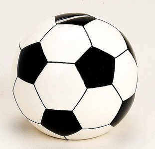 ROOST, ROOST Sparkasse Fussball gross 17399 schwarz/weiss ø13cm, G. Wurm Spardose Fussball 13 cm
