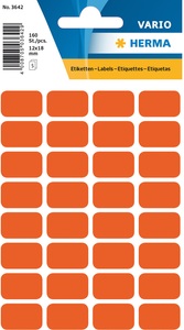 undefined, HERMA Multi-purpose labels 12x19mm red 160 pcs. selbstklebendes Etikett, HERMA Etiketten 12×18mm 3642 rot 160 Stück
