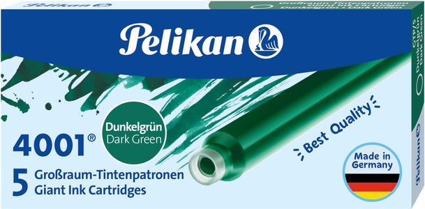 Pelikan, PELIKAN Tintenpatronen GTP/5 300070 grün 5 Stück, PELIKAN Tintenpatronen GTP/5 300070 grün 5 Stück