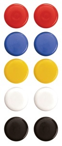magnetoplan, Magnetoplan Haftmagnet 2.0 cm 10, MAGNETOPLAN Signalmagnete 16662 ass. D=20mm 10 Stk.