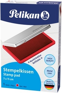 undefined, PELIKAN Metall-Stempelkissen rot 331025 Gr.2 11x7cm, Pelikan Metall-Stempelkissen, rot, Gr.2, 11cm x 7cm, 331025