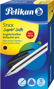 Pelikan, PELIKAN Kugelschreiber Stick super 1mm 804370 schwarz, Pelikan Kugelschreiber Stick super, 1mm, schwarz, 804370