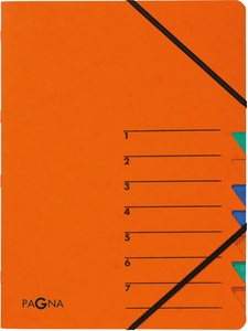 undefined, Pagna 24061-12 Notizbuch A4 Orange, PAGNA Ordnungsmappe EASY A4 24061-12 orange 7 Fächer