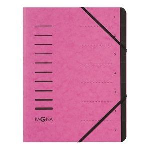 undefined, Pagna 40058-34 writing notebook A4 Pink, PAGNA Ordnungsmappe 7 Fächer 40058-34 dunkelrosa 1-7
