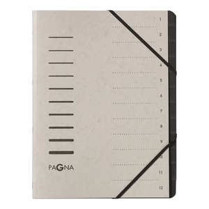 undefined, Pagna 40059-21 folder A4 Grey, PAGNA Ordnungsmappe 12 Fächer 40059-21 hellgrau 1-12