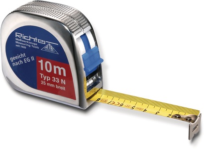 Rieffel, RIEFFEL Rollmeter 10m 1210SB chrom, Rieffel Rollmeter, 10m, chrom, 1210SB