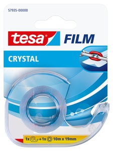 Tesa, TESA Tape Crystal/Abroller 19mmx10m 579350000 transparent, Tesa Tape Crystal/Abroller, 19mm x 10m, transparent