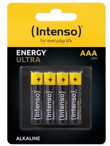 Intenso, Energy Ultra AAA - LR03, Batterie, Intenso Energy Ultra, AAA LR03, Alkaline, 4pcs blister, 7501414