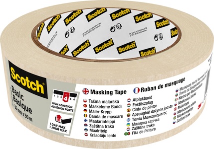 Scotch, SCOTCH Abdeckband Basic 36mmx50m BASIC3650 beige, Scotch Abdeckband Basic, 36mm x 50m, beige, Basic-3650