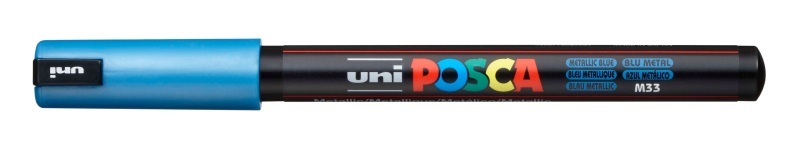 UNI-BALL Posca Fineliner 0,7mm PC1MRMET.BLU Metallic blau