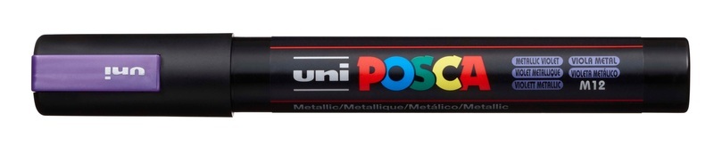 uni-ball, UNI-BALL Posca Marker 1,8-2,5mm PC5MMET.VIOL Metal.violett,Rund., uni-ball Posca Marker, 1,8-2,5mm, Metal.violett, Rund., PC5M.MET vio
