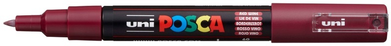 uni-ball, UNI-BALL Posca Marker 7mm PC1M RED WIN bordeaux, uni-ball Posca Marker, 0.7mm, bordeaux, PC1M RED WIN